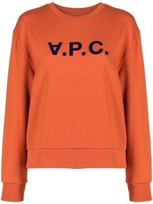 A.P.C. VPC logo-print cotton sweatshirt - Orange