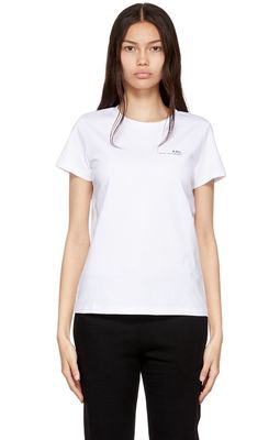 A.P.C. White Polyester T-Shirt