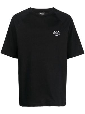 A.P.C. Willy logo-embroidered cotton T-shirt - Black