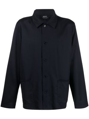 A.P.C. wool shirt jacket - Blue