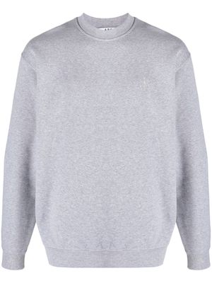 A.P.C. x JW Anderson logo-embroidered cotton sweatshirt - Grey