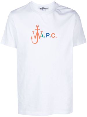 A.P.C. x JW Anderson logo-print T-shirt - White