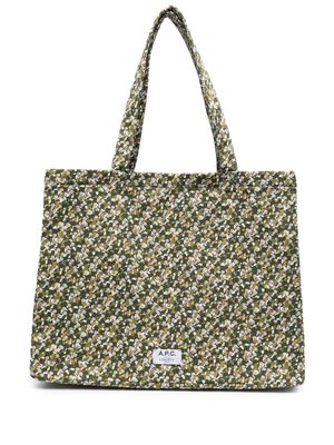 A.P.C. x Liberty Diane floral-print tote bag - Green