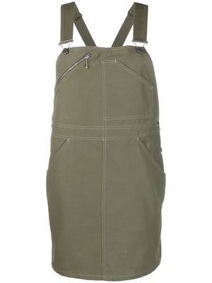 A.P.C. zip-detail cotton minidress - Green