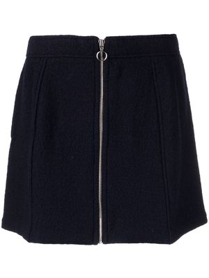 A.P.C. zip-front mini skirt - Blue