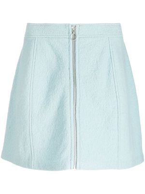 A.P.C. zipped-up A-line skirt - Blue