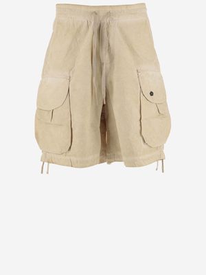 A Paper Kid Cotton Blend Cargo Shorts