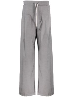 a paper kid drawstring-waist wide-leg trousers - Grey