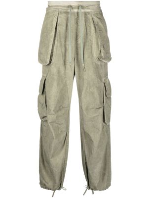 a paper kid faded-effect cargo pants - Green