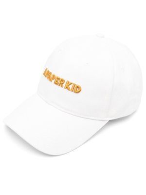 a paper kid logo-embroidered baseball cap - White