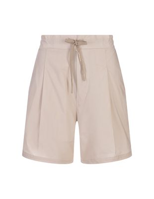 A Paper Kid Sand Shorts With Pinces And Logo Label