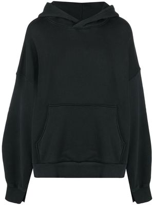 a paper kid slouchy cotton hoodie - Black