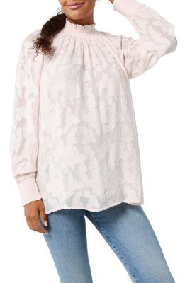 A PEA IN THE POD Appliqué Maternity Blouse in Crystal Pink