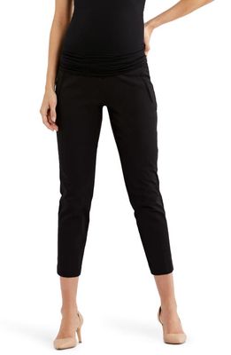 A PEA IN THE POD Curie Secret Fit Crop Maternity Pants in Black