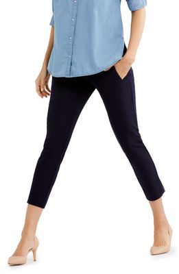 A PEA IN THE POD Curie Secret Fit Crop Maternity Pants in Navy