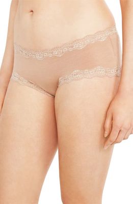 A PEA IN THE POD Lace Maternity Underwear in Rugby Tan