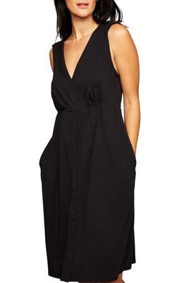 A PEA IN THE POD Maternity/Nursing Nightgown in Black