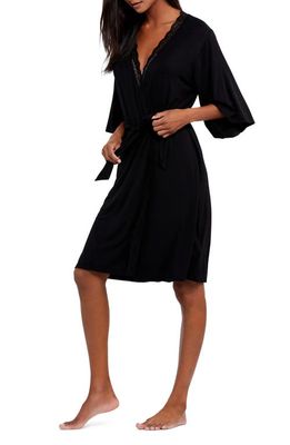 A PEA IN THE POD Maternity/Nursing Robe in Black