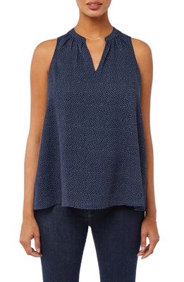 A PEA IN THE POD Pleated Sleeveless Maternity Top in Navy/White Dot