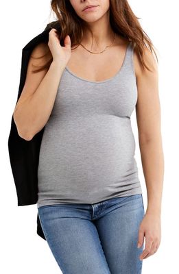 A PEA IN THE POD Ribbed Maternity Tank Top in Grey