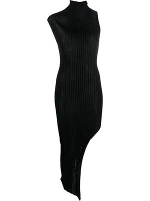 A. ROEGE HOVE Ara ribbed-knit slit dress - Black