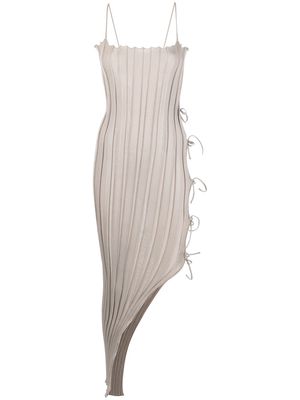 A. ROEGE HOVE cut-out asymmetric knitted dress - Neutrals