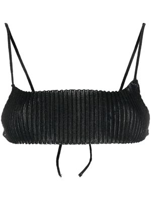 A. ROEGE HOVE Emma ribbed-knit bra top - Black