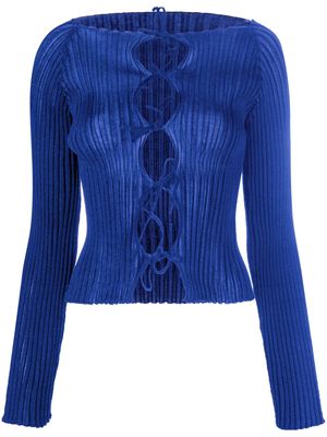 A. ROEGE HOVE Emma ribbed-knit cardigan - Blue