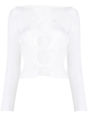 A. ROEGE HOVE Emma ribbed-knit cardigan - White