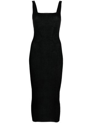 A. ROEGE HOVE Emma ribbed-knit midi dress - Black