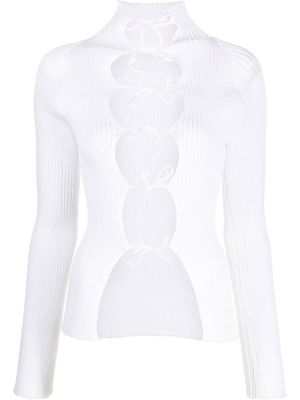 A. ROEGE HOVE front lace-up fastening jumper - White