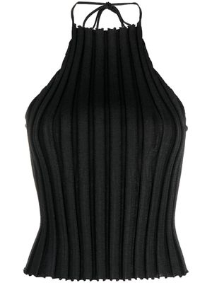 A. ROEGE HOVE halterneck knitted top - Black