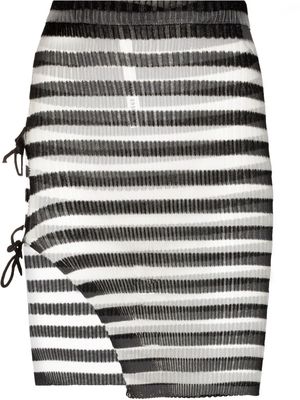 A. ROEGE HOVE Ivy sheer striped miniskirt - Black