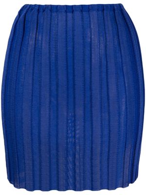 A. ROEGE HOVE Katrine ribbed-knit miniskirt - Blue