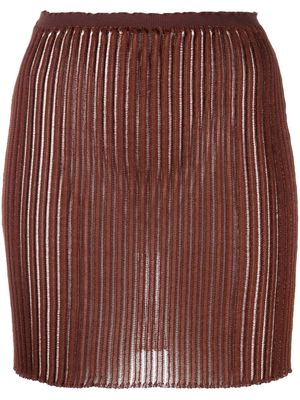 A. ROEGE HOVE Patricia knitted mini skirt - Brown