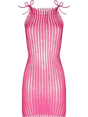 A. ROEGE HOVE Patricia ribbed-knit minidress - Pink