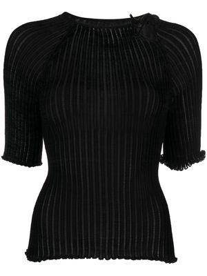 A. ROEGE HOVE Patricia ribbed t-shirt - Black