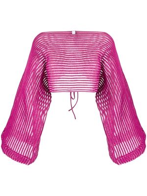 A. ROEGE HOVE ribbed cropped knitted top - Pink