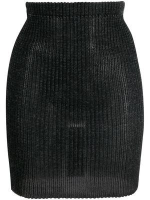 A. ROEGE HOVE ribbed-knit pencil miniskirt - Black