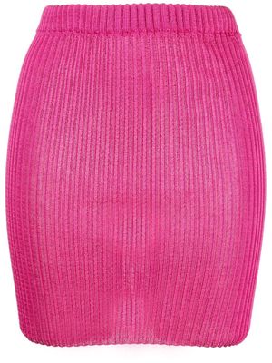 A. ROEGE HOVE ribbed-knit pencil miniskirt - Pink