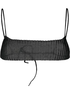 A. ROEGE HOVE ribbed knitted bra - Black