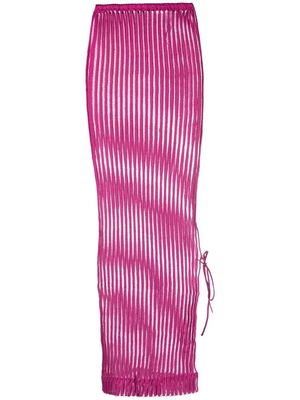 A. ROEGE HOVE ribbed knitted maxi skirt - Pink