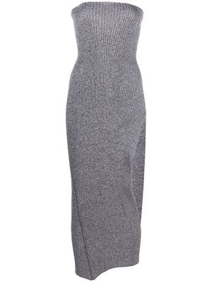 A. ROEGE HOVE ribbed strapless dress - Grey