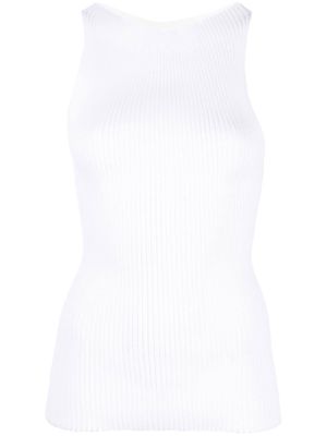 A. ROEGE HOVE Sofie ribbed sleeveless vest - White