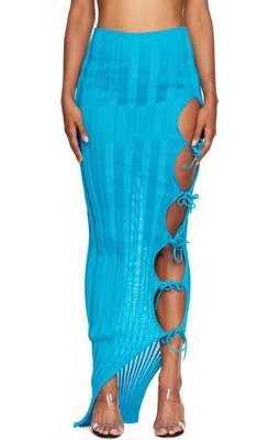 a. roege hove SSENSE Exclusive Blue Katrine String Maxi Skirt