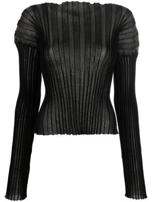 A. ROEGE HOVE wide ribbed-knit jumper - Black