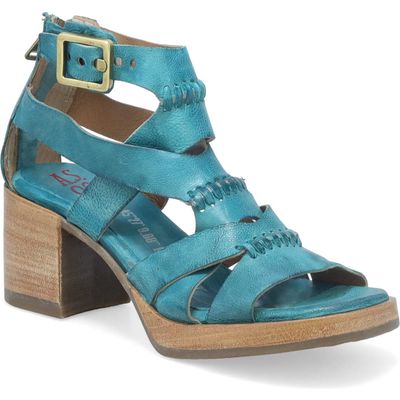 A.S.98 Alfred Ankle Strap Sandal in Emerald 