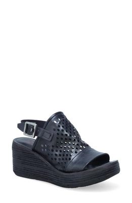 A. S.98 Normie Wedge Slingback Sandal in Black