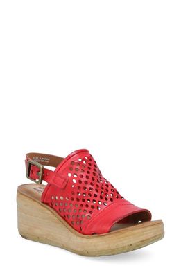 A. S.98 Normie Wedge Slingback Sandal in Cherry