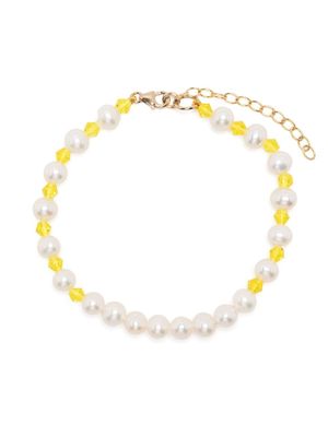 A Sinner in Pearls bead-embellished bracelet - Yellow